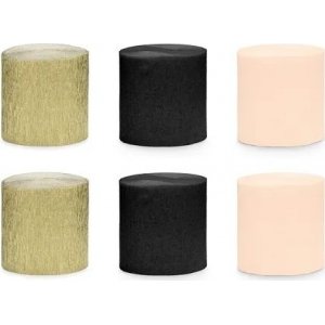 Krepppapier - Schwarz-Gold-Mix Krepppapier - Schwarz-Gold-Mix