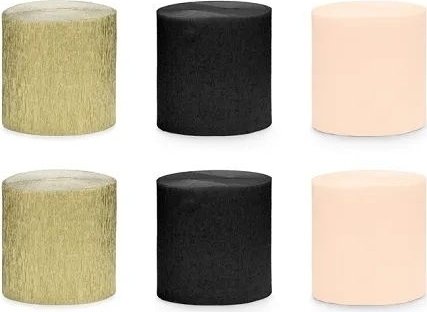 Krepppapier - Schwarz-Gold-Mix Krepppapier - Schwarz-Gold-Mix