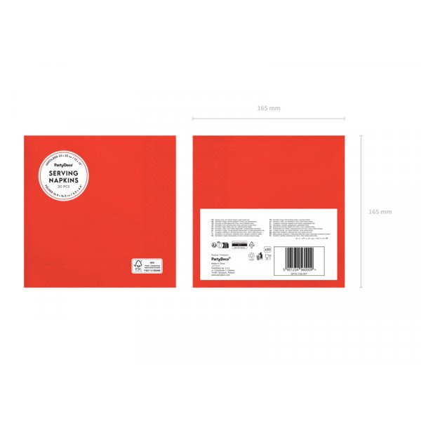 Papierservietten - Rot Papierservietten - Rot