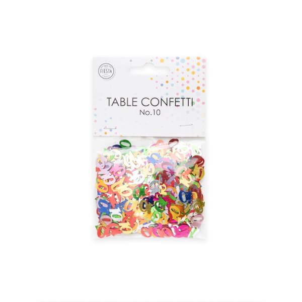 Tischkonfetti - Nummer 10 - Metallic-Farbmix - 14 Gramm Tischkonfetti - Nummer 10 - Metallic-Farbmix - 14 Gramm