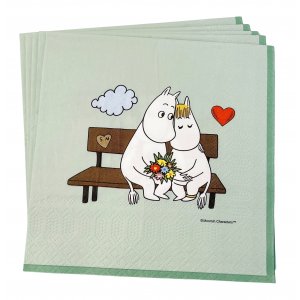 Servietten - Mumin Grün 16er-Pack 33x33cm Servietten - Mumin Grün 16er-Pack 33x33cm