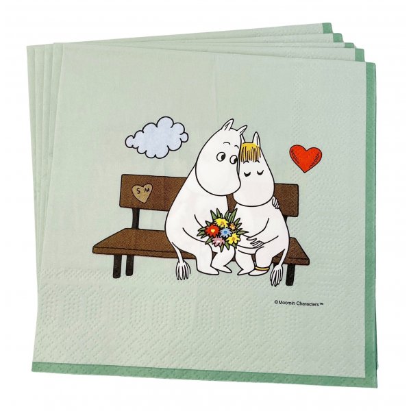 Servietten - Mumin Grün 16er-Pack 33x33cm Servietten - Mumin Grün 16er-Pack 33x33cm