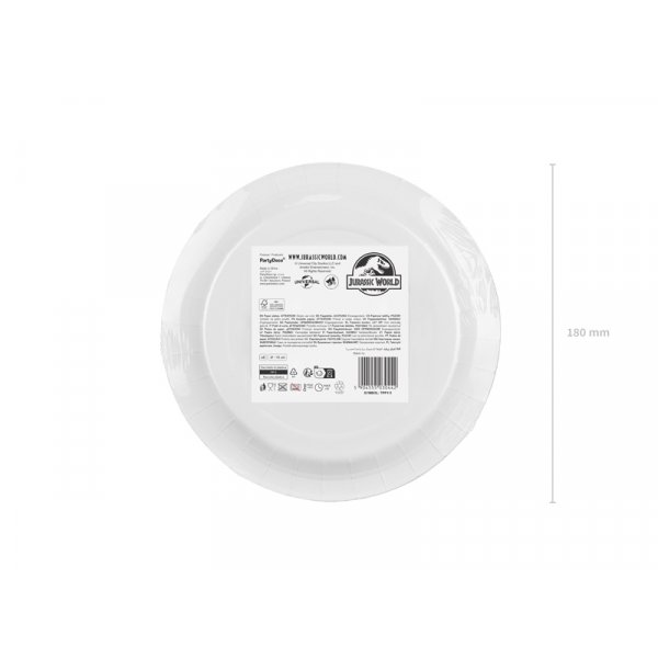 Jurassic World Pappteller - Mix - 18 cm Jurassic World Pappteller - Mix - 18 cm