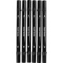 Textilstifte - 6er-Pack - Schwarz Textilstifte - 6er-Pack - Schwarz