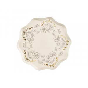 Pappteller - Blumenmuster - Beige - 6er-Pack Pappteller - Blumenmuster - Beige - 6er-Pack