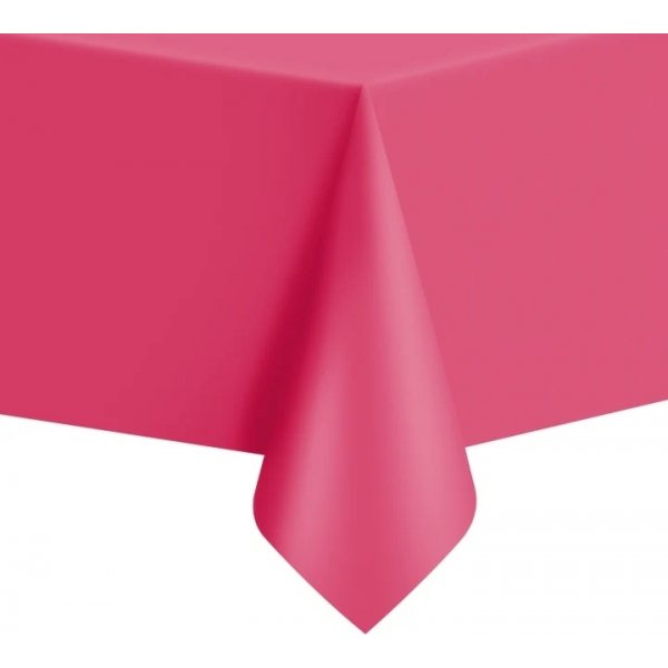 Tischdecke - Kunststoff - Pink - ca. 1,4 x 2,7 m Tischdecke - Kunststoff - Pink - ca. 1,4 x 2,7 m
