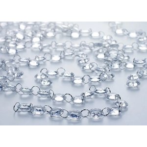 Kristallgirlande - Farblos - 1 Meter - Kugeln 18 mm Kristallgirlande - Farblos - 1 Meter - Kugeln 18 mm