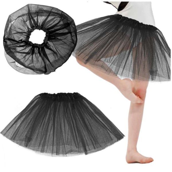 Schwarzer Tüllrock Tutu für Kinder, 29 cm - Kostüm Schwarzer Tüllrock Tutu für Kinder, 29 cm - Kostüm