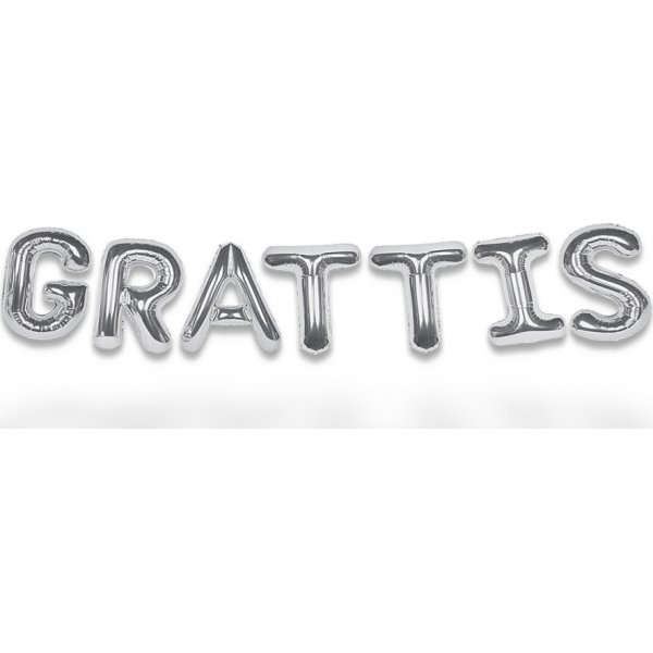 Briefballons - Herzlichen Glückwunsch - Silber Briefballons - Herzlichen Glückwunsch - Silber