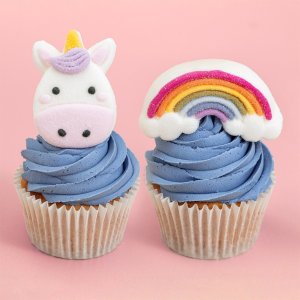 Marshmallow-Dekorationen - Einhörner & Regenbögen - 12 Stück Marshmallow-Dekorationen - Einhörner & Regenbögen - 12 Stück