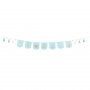 Wimpel mit Quasten - Oh Baby - Hellblau/Gold