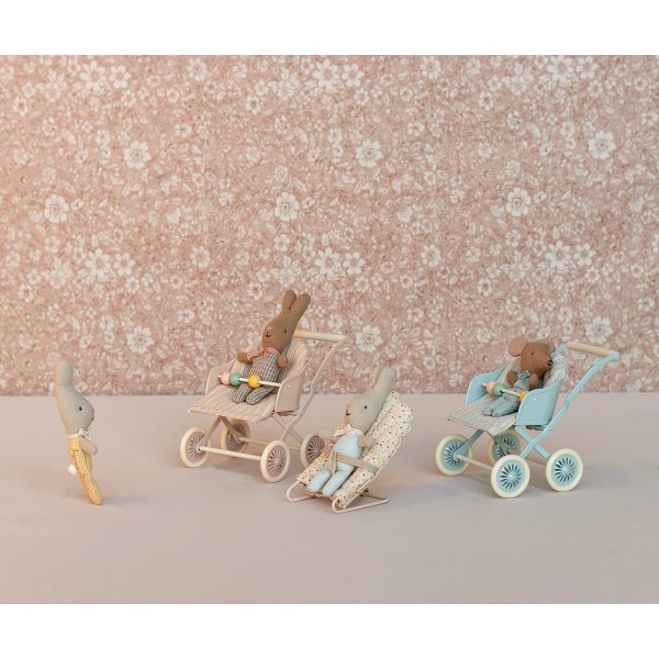Kinderwagen - Maileg - Fr Muse/Kaninchen - Rosa