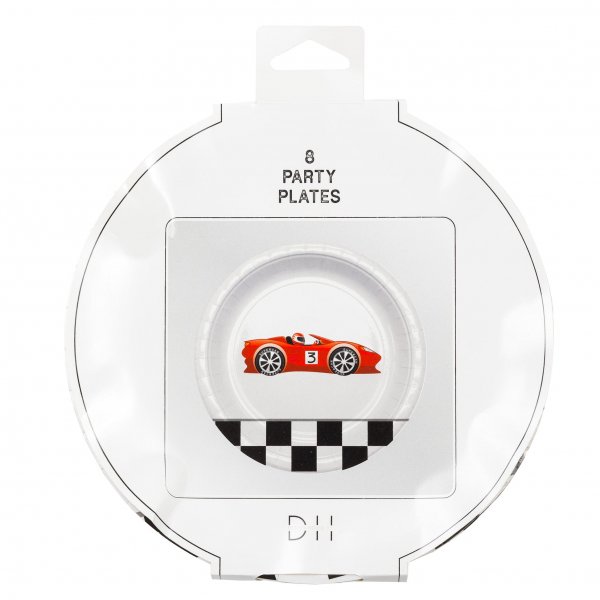 Pappteller - Auto mit Silberfolie 8er-Pack (23 cm) Pappteller - Auto mit Silberfolie 8er-Pack (23 cm)