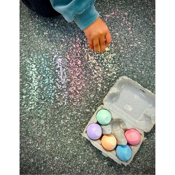 Straenmalstifte - Eier - Pastellfarben - 6er-Pack