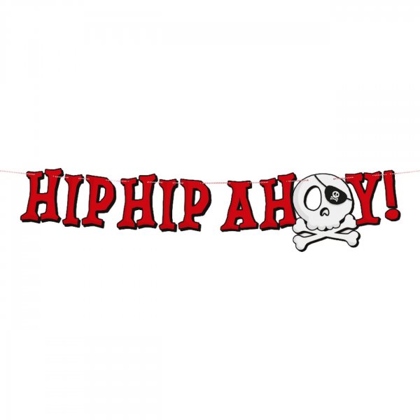 Girlande - Piraten Hip Hip Ahoy - 5 m Girlande - Piraten Hip Hip Ahoy - 5 m