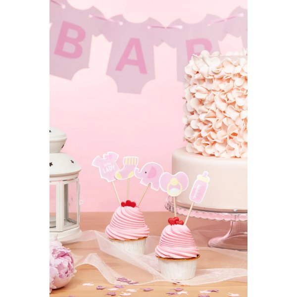 Kuchenspie�e - Babyparty - Rosa - 5er-Pack