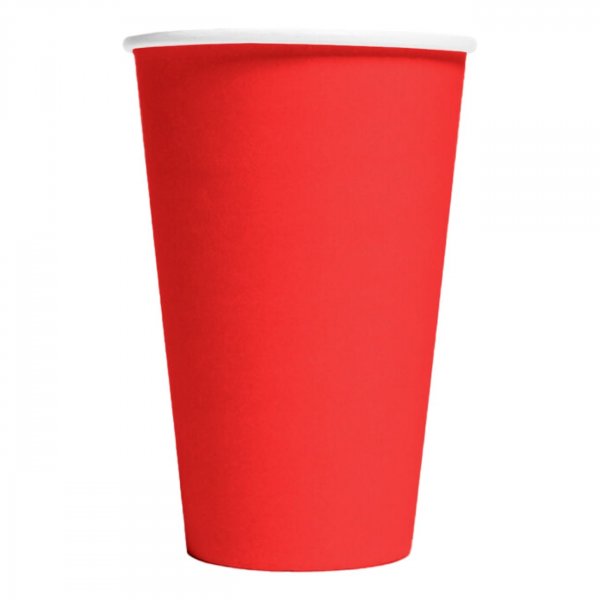 Pappbecher - Rot - 350 ml - 10er-Packung Pappbecher - Rot - 350 ml - 10er-Packung