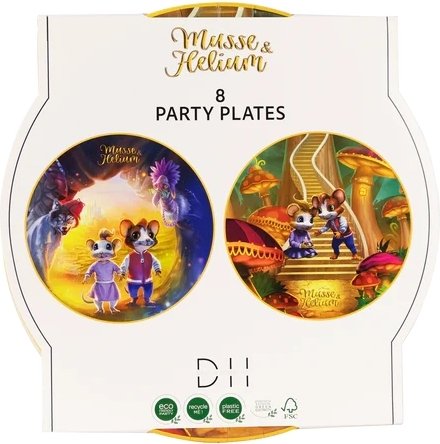 Pappteller - Mickey & Helium - Abenteuer - 8er-Pack