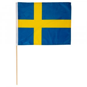Stofffahne mit der schwedischen Flagge Stofffahne mit der schwedischen Flagge