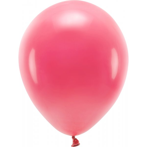 Einfarbige Luftballons - Eco 30 cm - Hellrot - 10er-Pack