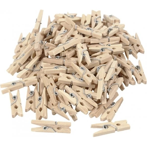 Mini-Wäscheklammern - Natur - 100er-Pack Mini-Wäscheklammern - Natur - 100er-Pack