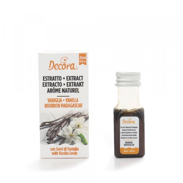 Natürlicher Vanilleextrakt - Madagaskar Bourbon - Decora - 20 ml Natürlicher Vanilleextrakt - Madagaskar Bourbon - Decora - 20 ml