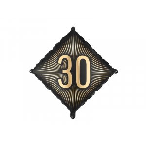 Folienballon - Quadratisch - Schwarz/Gold - 30 Folienballon - Quadratisch - Schwarz/Gold - 30