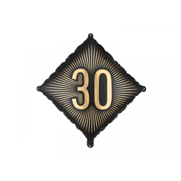 Folienballon - Quadratisch - Schwarz/Gold - 30 Folienballon - Quadratisch - Schwarz/Gold - 30