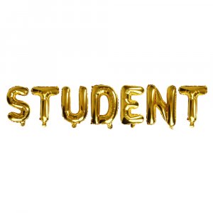 Folienballon - Student - Gold Folienballon - Student - Gold