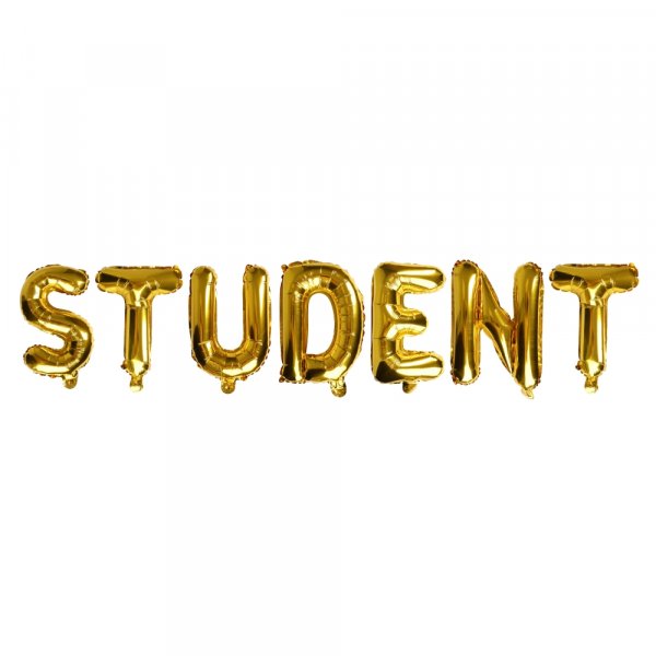 Folienballon - Student - Gold Folienballon - Student - Gold