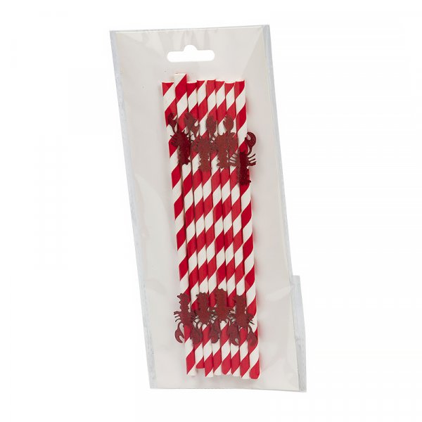 Strohhalme - Krabben - 8er-Pack