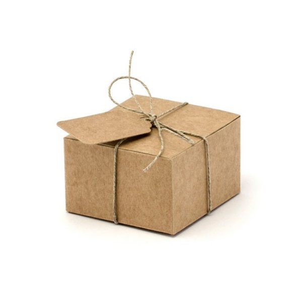 Geschenkbox - Natur mit Namensschild - 10er-Packung Geschenkbox - Natur mit Namensschild - 10er-Packung