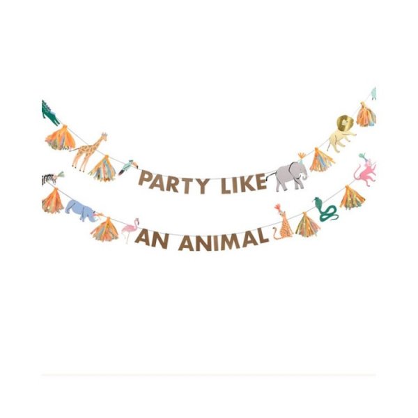 Girlande - Safari - \\\"Party Like An Animal\\\" - Meri Meri - 3,8 m Girlande - Safari - \\\"Party Like An Animal\\\" - Meri Meri - 3,8 m