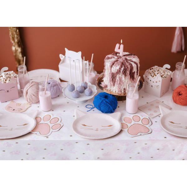 Tischdecke - Pfotenabdruck einer Katze - 180x120 cm