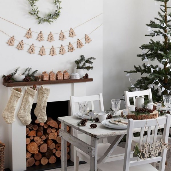 Konfetti - Holz - Frohe Weihnachten Konfetti - Holz - Frohe Weihnachten