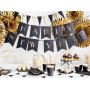 Dessertteller - Sparkle - Schwarz/Gold - 6er-Pack