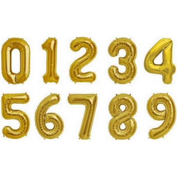 Zahlenballon - Gold - 86 cm