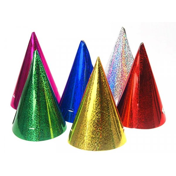 Partyhüte - Holografisch in verschiedenen Farben - 16 cm - 20er-Pack Partyhüte - Holografisch in verschiedenen Farben - 16 cm - 20er-Pack