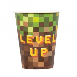 Pappbecher - Pixel Level Up - 8er-Pack