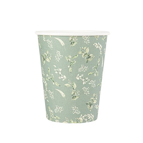Pappbecher mit Blumenmuster - 8er-Packung Pappbecher mit Blumenmuster - 8er-Packung
