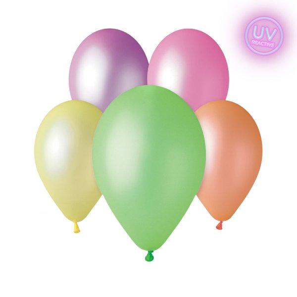 Latexballons - Neon Mix - UV Glow - 28 cm Latexballons - Neon Mix - UV Glow - 28 cm