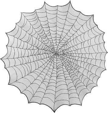 Tischdecke rund - Halloween - Spinnennetz - Stoff Tischdecke rund - Halloween - Spinnennetz - Stoff
