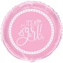 Folienballon - It's a girl - Rosa Herzen