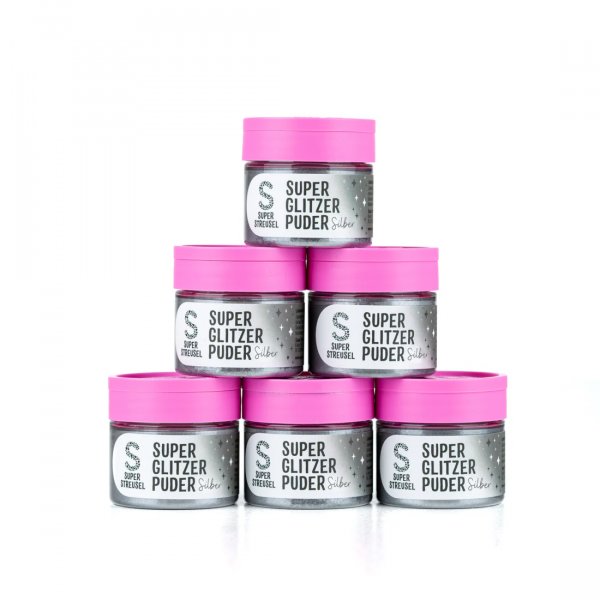 Essbarer Glitzer - Super Streusel - SuperLustreDust - Silber - 10 g Essbarer Glitzer - Super Streusel - SuperLustreDust - Silber - 10 g