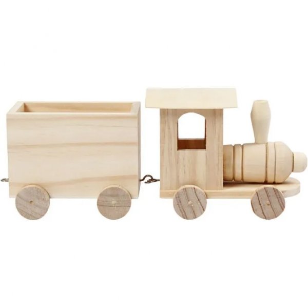 Zug mit Waggon - Holz