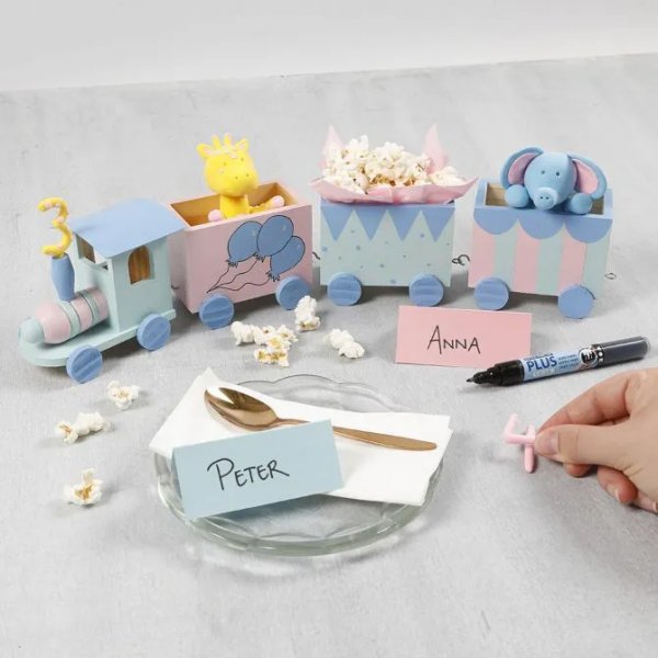 Zug mit Waggon - Holz