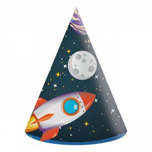 Partyhüte Weltraumparty 6er-Pack Partyhüte Weltraumparty 6er-Pack