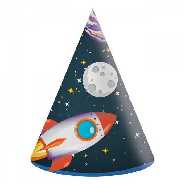 Partyhüte Weltraumparty 6er-Pack Partyhüte Weltraumparty 6er-Pack