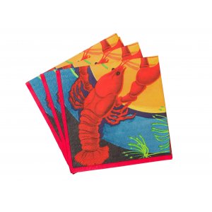 Servietten - Krabbenmotiv - 20er-Pack (33 x 33 cm) Servietten - Krabbenmotiv - 20er-Pack (33 x 33 cm)