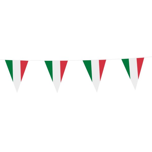 Flaggengirlande - Italien - 20 x 30 cm Flaggen - 10 m Flaggengirlande - Italien - 20 x 30 cm Flaggen - 10 m